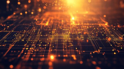 Digital network system visualizes data flowing through abstract lines creating a futuristic background representing global connectivity, artificial intelligence, and big data processes