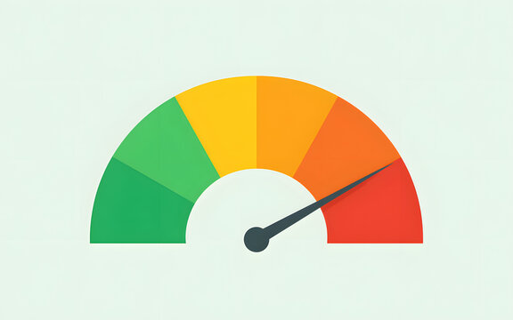 Performance Gauge Meter &mdash; Semi-Circular Color Scale