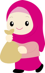 little girl with a toy