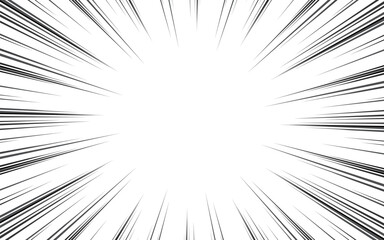 Fototapeta premium Manga comic frame style background with saturated, smooth, solid lines.