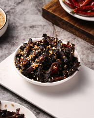Spicy Shredded Pork Jerky with Sesame Seeds - Asian Cuisine