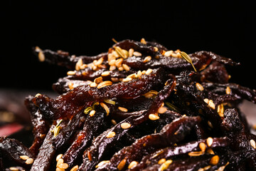 Chifeng Deep Fried Pork Puff Pastry with Sesame and Mustard