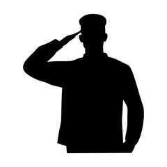 Veterans Day Silhouette. Flat Image
