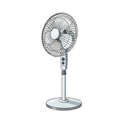 Modern Electric White Pedestal Fan