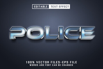 Police Metalic Text - Editable Text Effect