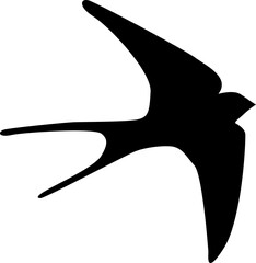 Swallow Bird Silhouette in Flight