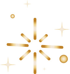 Gold Lantern Firework Decorative Element