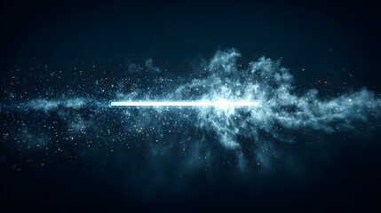 A magical animation on a dark blue background, featuring a glowing futuristic blue progress bar transitioning from 2025 to Happy New Year 2026 with particles