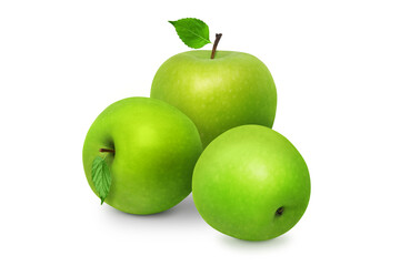 Green Apples Group Isolated for Juice, Detox Drink, and Healthy Lifestyle on Transparent Background png