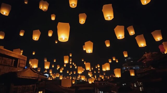Lanterns in the Chinese New Year.