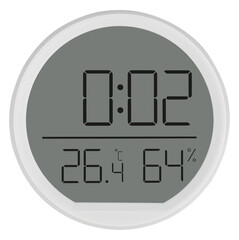 Electronic table clock with thermometer