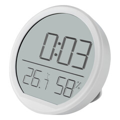 Electronic table clock with thermometer