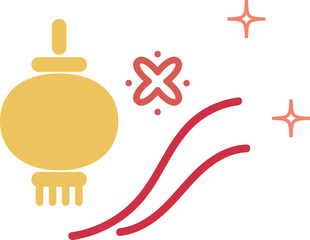 Gold Spiral Firework Celebration Element