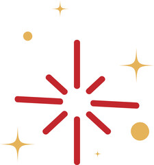 Gold Cloud Spark Celebration Element