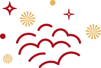 Obraz premium Gold Star Trail Decorative Firework