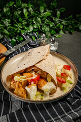 Wholegrain tortilla wraps .