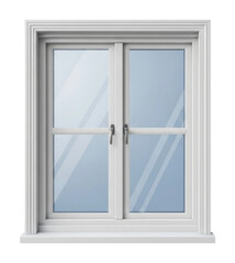 Modern window design home interior architectural bright room isolated on transparent background