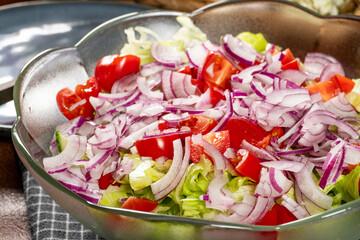 Fresh vegetable salad.