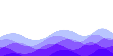 Blue water wave line deep sea pattern background banner vector illustration.