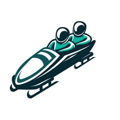 Dynamic Bobsled Team Vector Illustration for Winter Sports