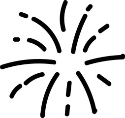 Firework Curve Line Decorative Line Element