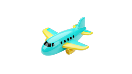 Toy Airplane Isolated on White Background