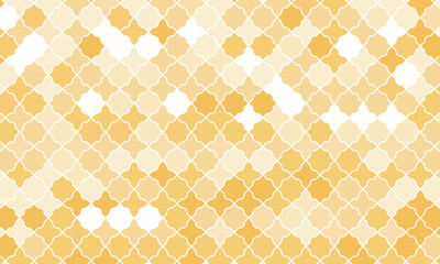 モロッカン模様が敷き詰められた黄色やオレンジのカラーがランダムに並ぶモザイク柄