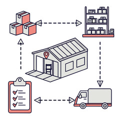 Order Fulfillment Process Illustration  Flat Vecto (1) Vector Illustration