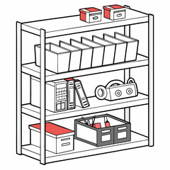 Storage Organization Concept Illustration  Flat St Vector Illustration