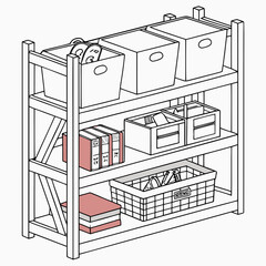 Storage Organization Concept Illustration  Flat St (5) Vector Illustration