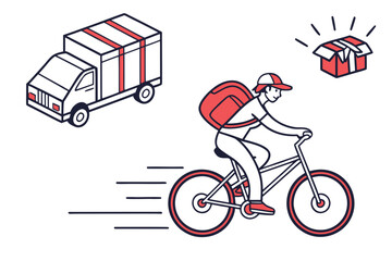 Courier Service Icon Set  No Text  White Backgroun (3) Vector Illustration