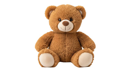 Obraz premium Teddy Bear Sitting Isolated on a Transparent PNG File