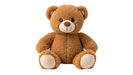 Teddy Bear Sitting Isolated on a Transparent PNG File