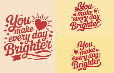 A collection of retro-style typography designs featuring the phrase 
