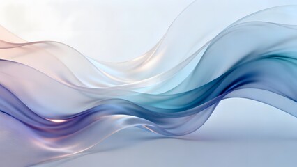 Obraz premium Smooth Abstract Waves Background with Blue and Purple Gradient Colors