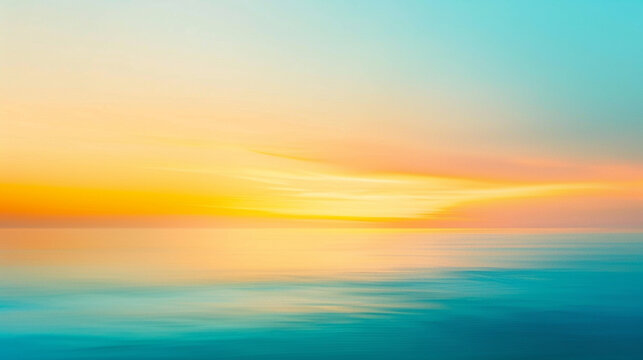 Dynamic sunset gradient background, smooth transition from ocean blue to warm yellow, summer energy, surf lifestyle mood.