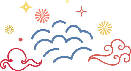 Obraz premium Cloud Spark Pattern Decorative Element