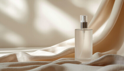 Blank Skincare Cosmetic Bottle With Copy Space