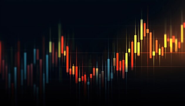 Graphing Stock Market Investment Trading: Identifying Bullish And Bearish Points In Candlestick Charts And Analyzing Trends. - Powered by Adobe