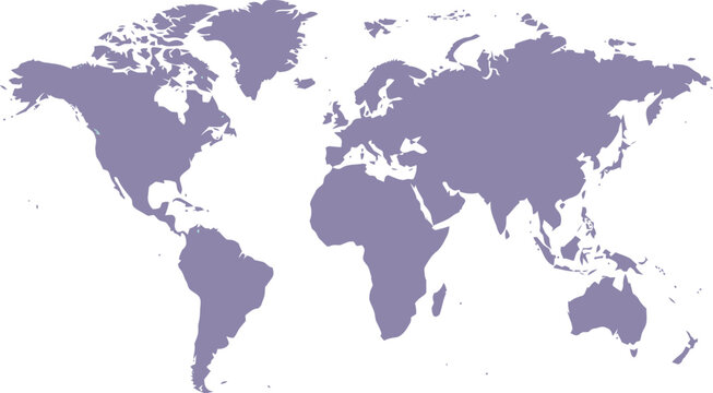 World map silhouette on transparent background