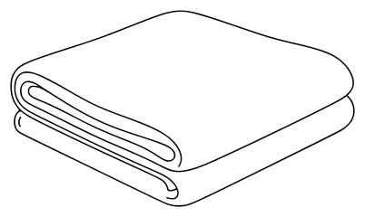 A folded piece of cloth on a , bath towel, blanket, cloth, hand towel, illustration, linen, paper towel, pillow, stack, towel, white, against transparent background