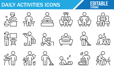 Linear Icon Collection for Productivity and Daily Life Routine