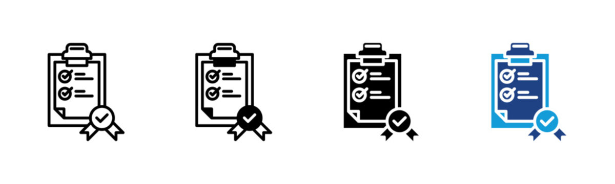 Qualifications icon set multiple style collection