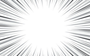 Obraz premium Comic book radial lines. Comics background with motion, speed lines. Vector illustration