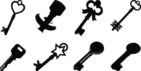 Collection of various keys and key shapes © MD