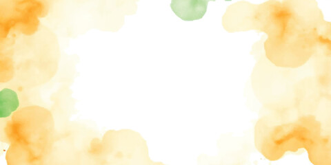 Abstract watercolor border 26 january  background with orange and green paint: Indian republic day banner or poster 