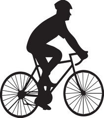 Obraz premium silhouette of a man riding a bicycle