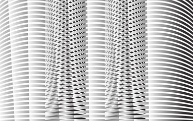 Abstract black and white striped window blinds pattern for modern design and visual interest