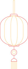 Classic Chinese Line Lantern Hanging Icon
