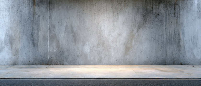 Concrete wall sidewalk empty street urban background gradient light soft sidelight minimal texture gray surface cement backdrop industrial scene evoke calm